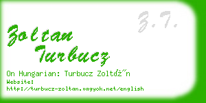 zoltan turbucz business card